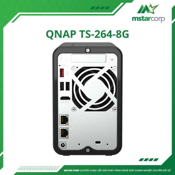 Thiết bị lưu trữ NAS QNAP TS-264-8G sau