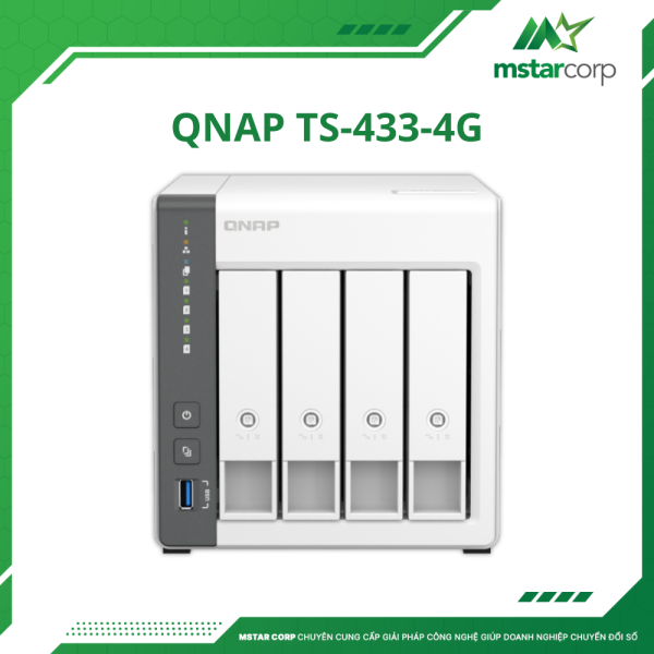 Thiết bị lưu trữ NAS QNAP TS-433-4G trước