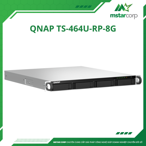 Thiết bị lưu trữ NAS QNAP TS-464U-RP-8G phải