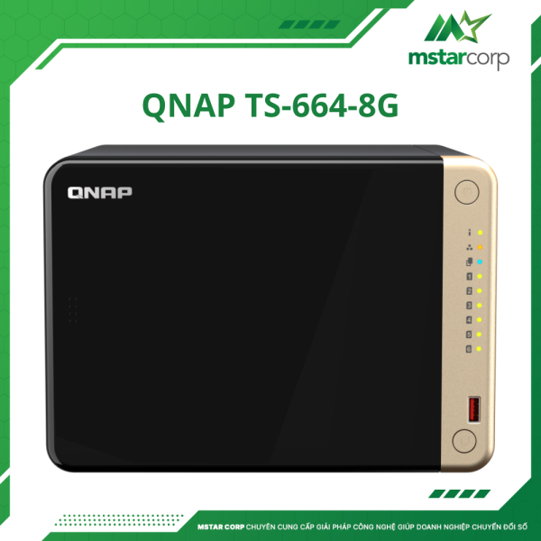 Thiết bị lưu trữ NAS QNAP TS-664-8G trước