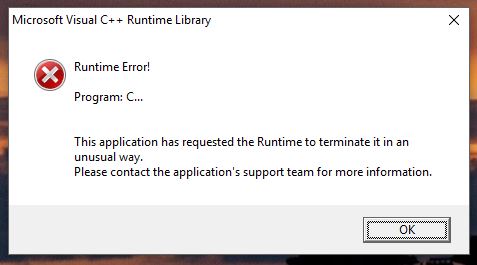 Lỗi Microsoft Visual C++ Runtime Library - Runtime Error R6025 là gì?