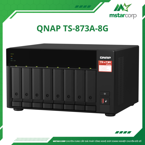 Tổng quan NAS QNAP TS-873A-8G trái