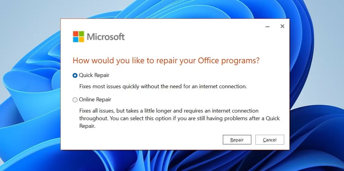 6 cách sửa lỗi Cannot Start Microsoft Outlook
Cách 4: Sử dụng công cụ sửa chữa Office