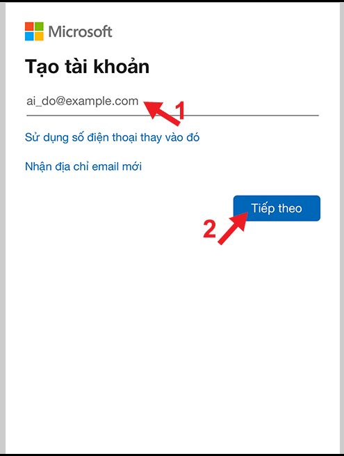 Tạo tài khoản Microsoft trên điện thoại nhanh chóng