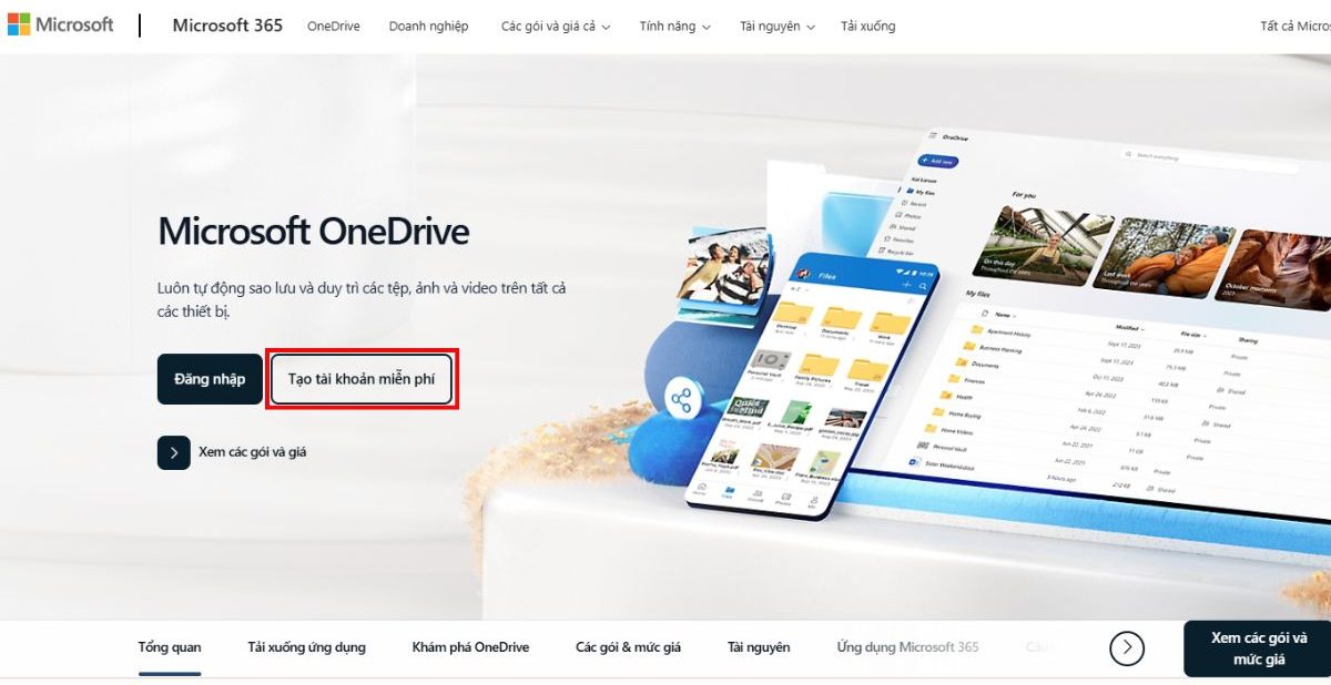 Cách tạo tài khoản Microsoft bằng OneDrive