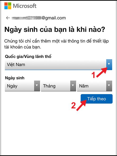 Tạo tài khoản Microsoft trên điện thoại nhanh chóng