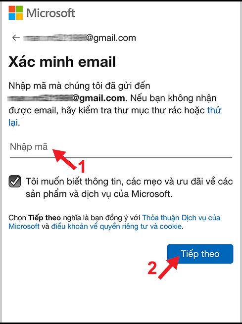 Tạo tài khoản Microsoft trên điện thoại nhanh chóng
