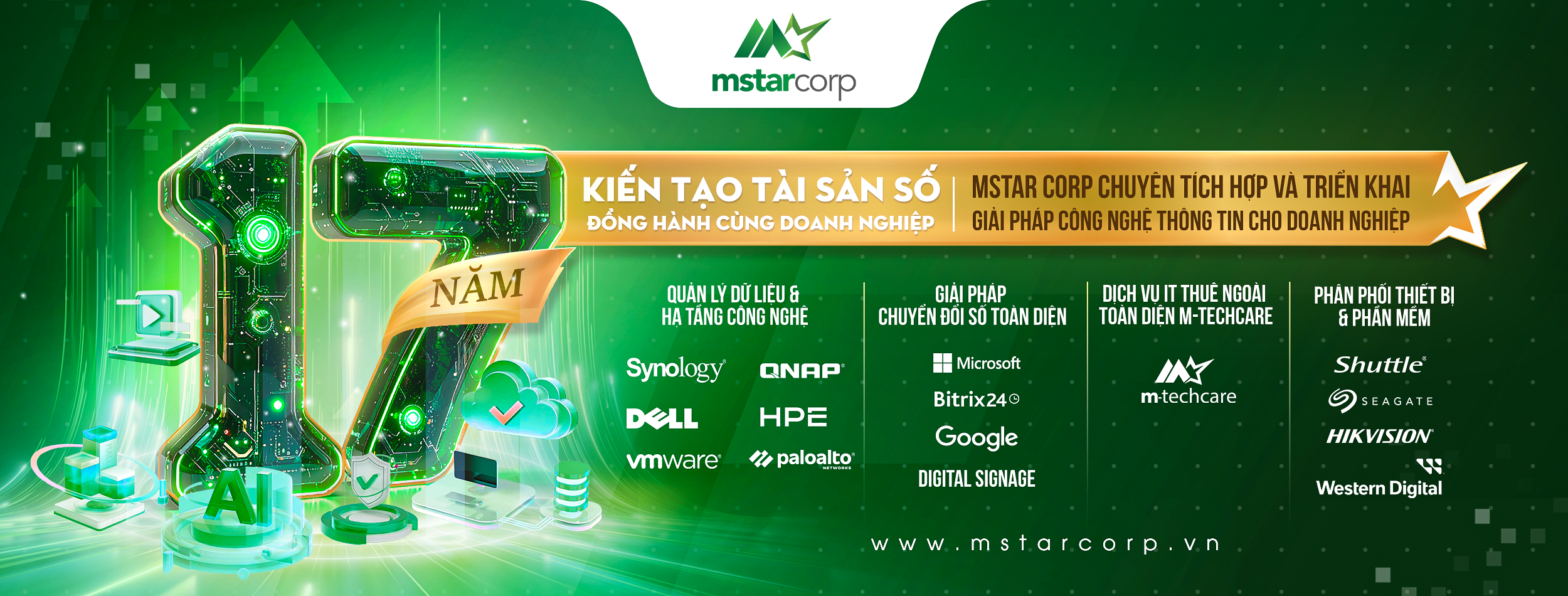 Mstar Corp 17 năm Kiến tạo tài sản số - Đồng hành cùng doanh nghiệp