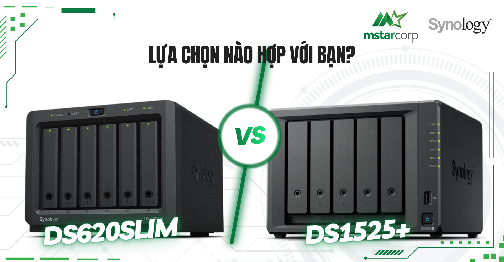 DS620slim vs DS1525+: Lựa chọn nào hợp với bạn?