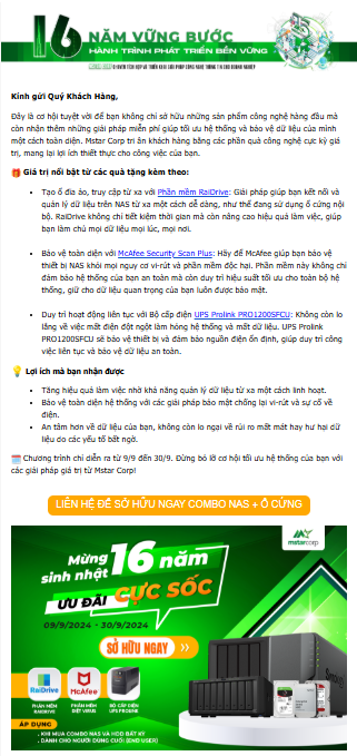 Email giới thiệu sản phẩm (Promotional Email)