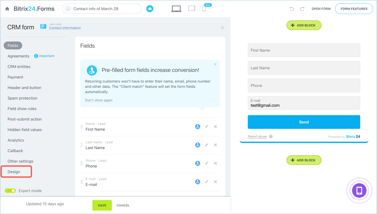 Tận dụng CRM Bitrix24 để đo lường và chuyển đổi traffic