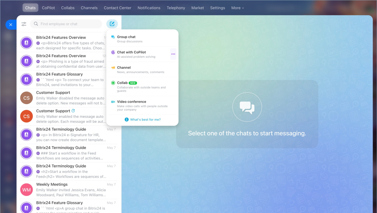 Cộng tác và giao tiếp tập trung ngay trên từng hạng mục WBS với Chat, Comment