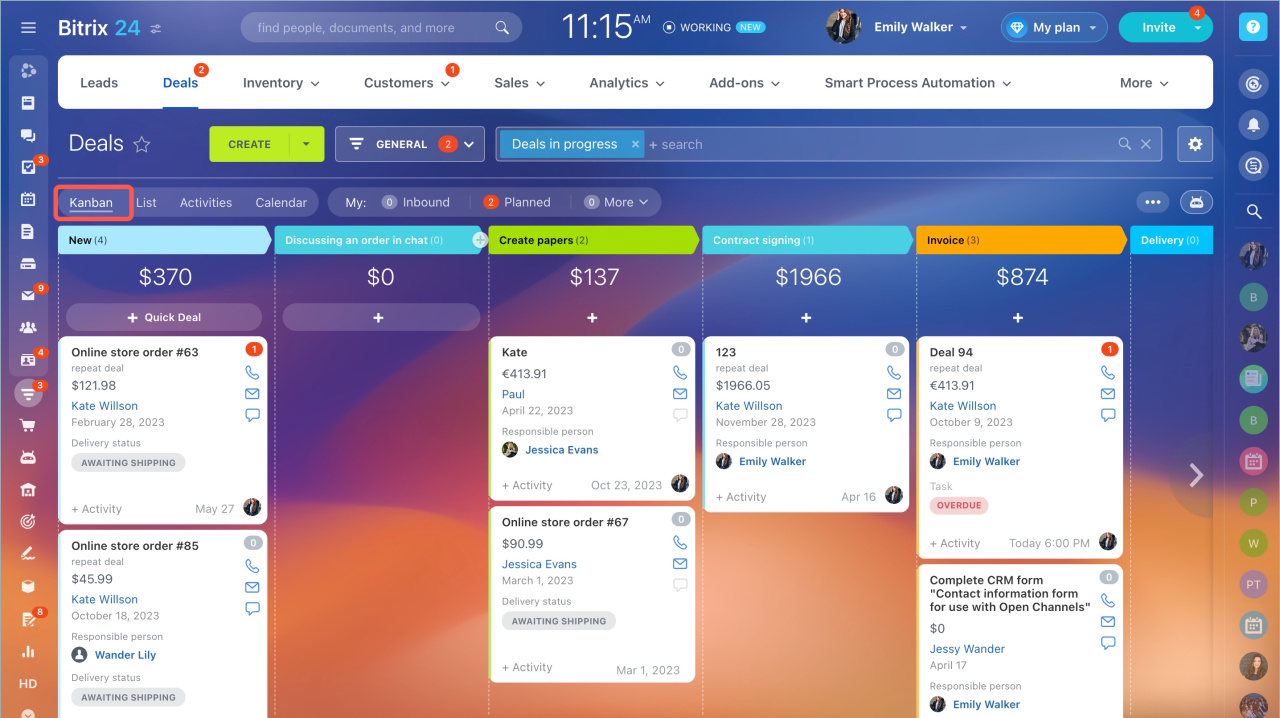 Tích hợp bảng Kanban trong hệ thống quản lý tác vụ và dự án