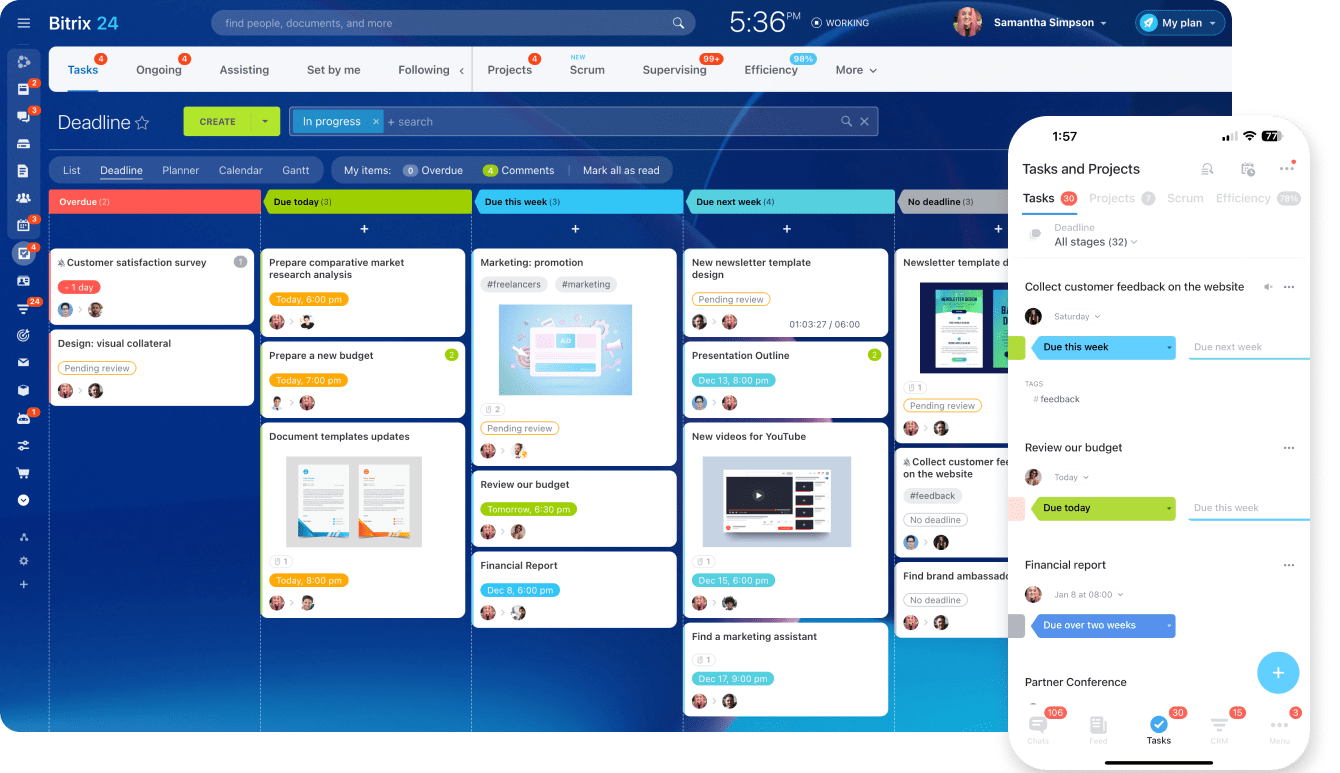 Theo dõi tiến độ (Tracking) và báo cáo (Reporting) tự động