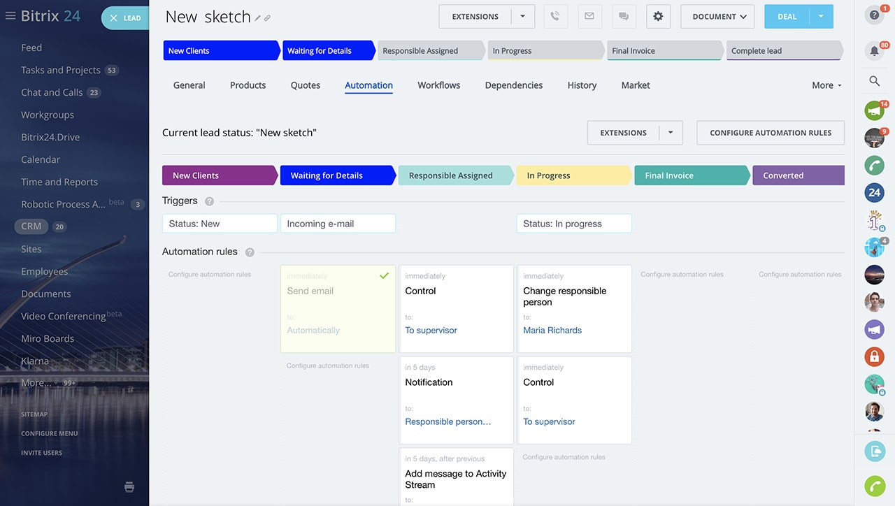 Tự động hóa việc tạo khách hàng tiềm năng CRM