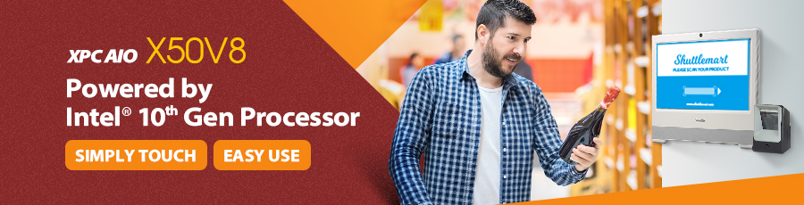Shuttle AIO X50V8 là máy tính All-In-One trang bị màn hình cảm ứng 15.6 inch