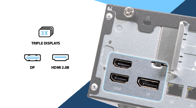 Hỗ trợ xuất hình 4K trên 3 màn hình