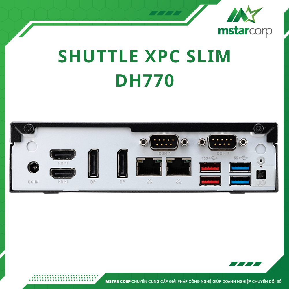 Máy tính mini Shuttle XPC slim DH770 sau