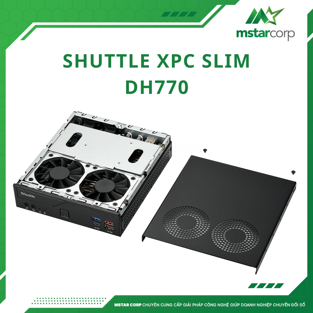 Máy tính mini Shuttle XPC slim DH770 quạt