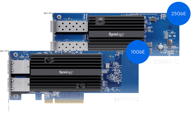 Tùy chọn nâng cấp kết nối mạng đa dạng trên RS1626xs+