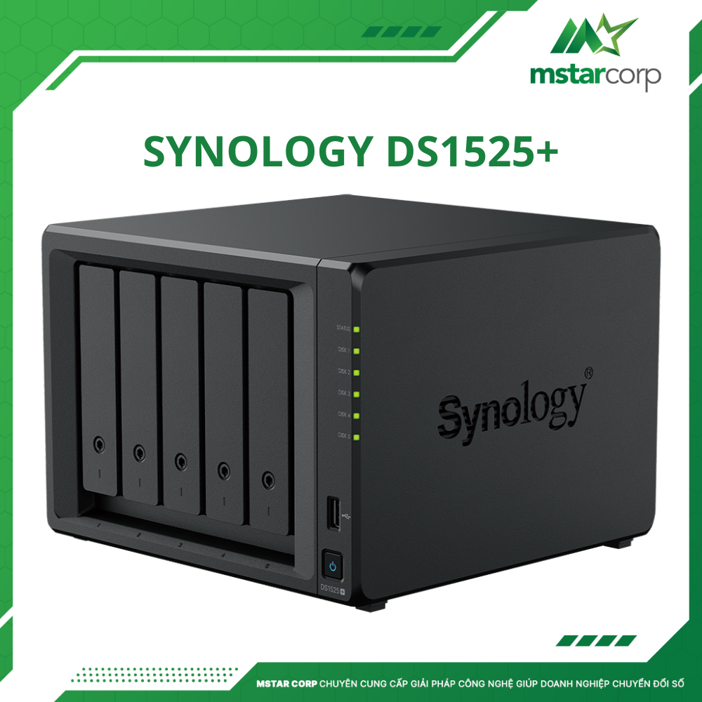 Synology DS1525+: NAS 5 Khay Mở Rộng Đến 15 Khay