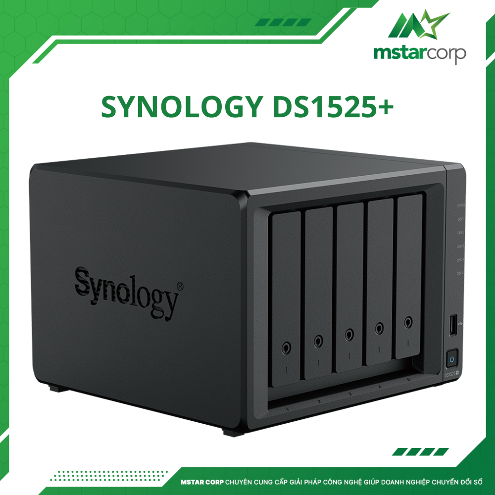 Synology DS1525+: NAS 5 Khay Mở Rộng Đến 15 Khay