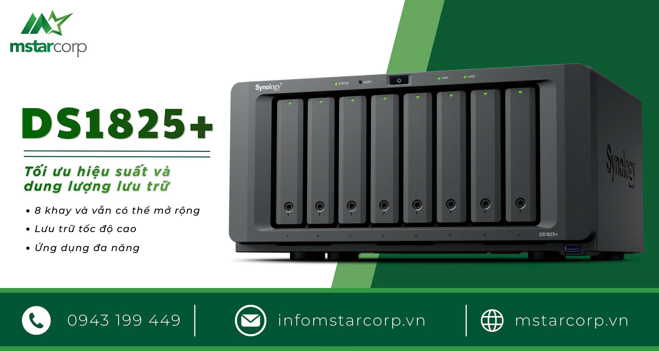 Synology DS1825+ NAS 8 Khay
