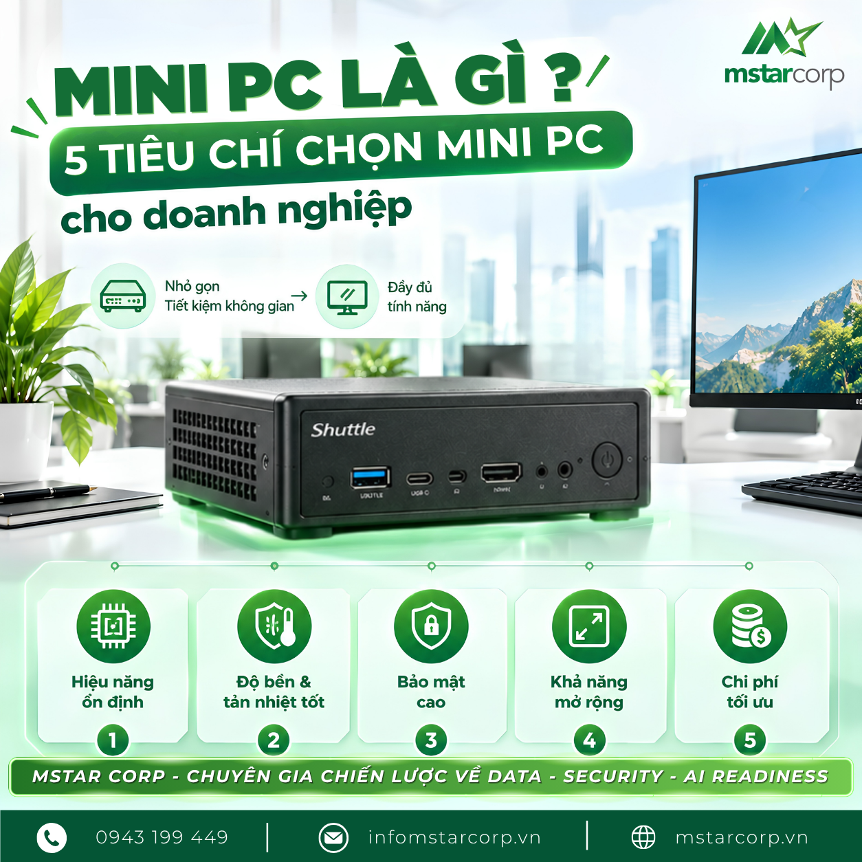 Mini PC là gì? 5 tiêu chí chọn Mini PC cho doanh nghiệp